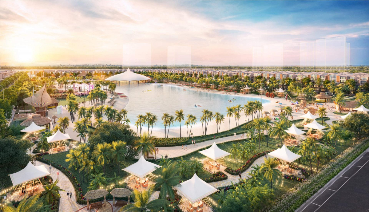 Hồ nước trung tâm tại Vinhomes Ocean Park 3